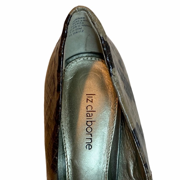 Liz Claiborne Snake Skin Classic Heels Pumps 7 1/2 - Picture 11 of 16